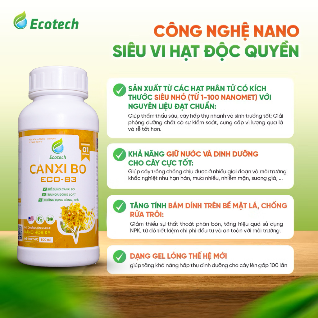 Siêu Dưỡng Trái CANXI BO ECO 83 - Ảnh 2