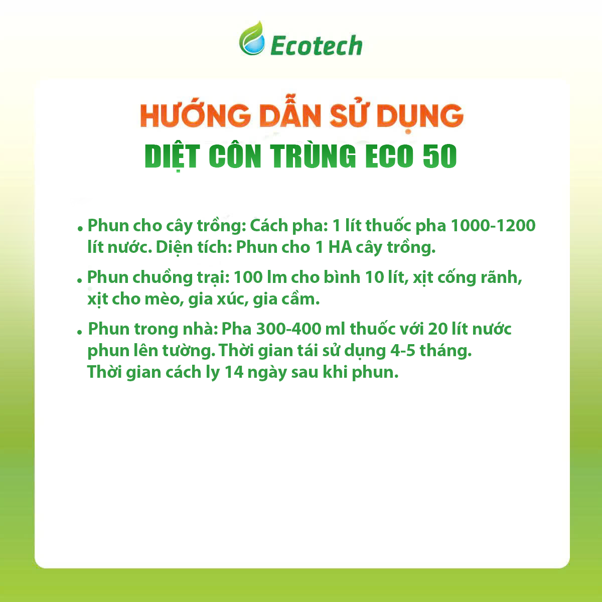 DIỆT CÔN TRÙNG ECO - 50 - Ảnh 4