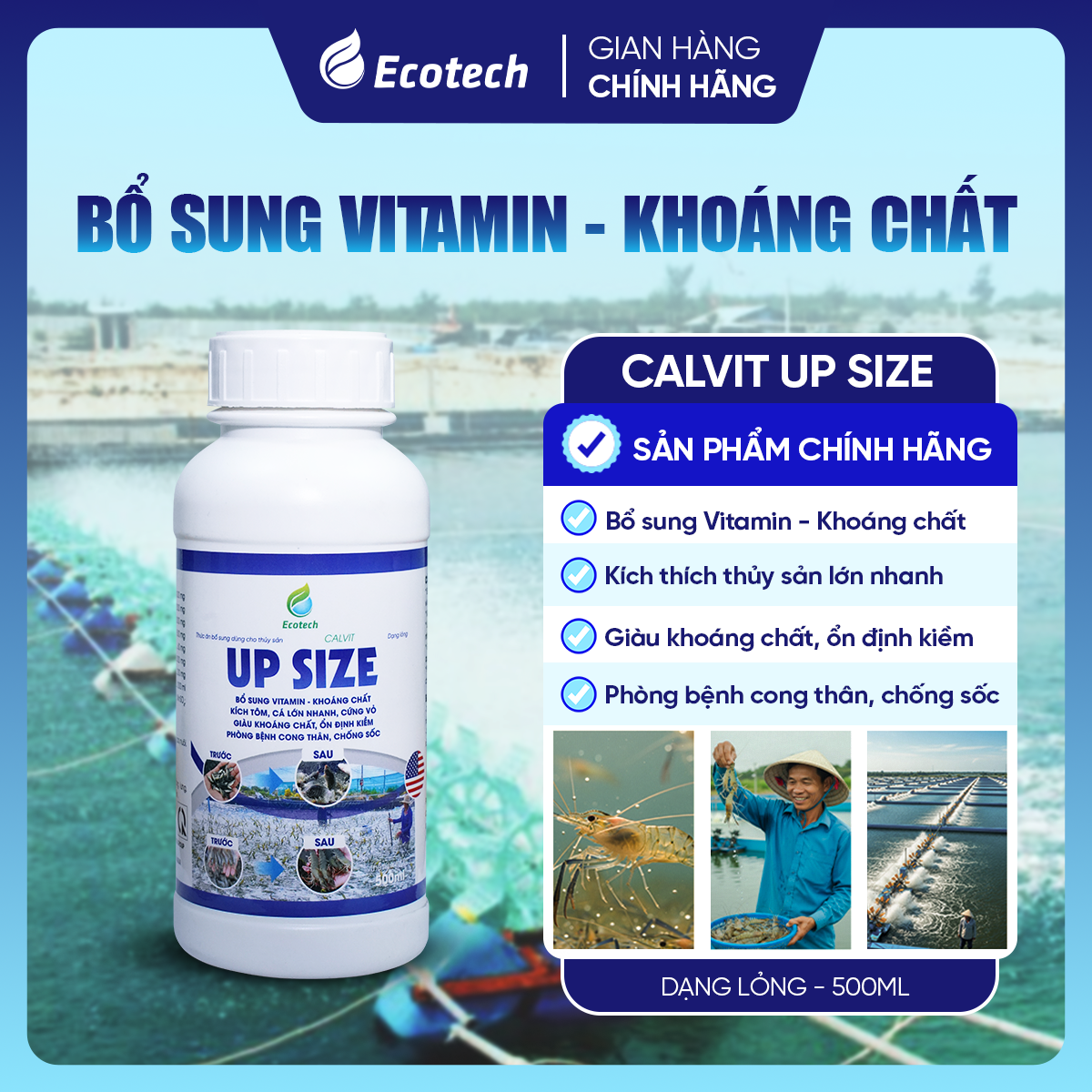 Thức ăn bổ sung dùng cho Thủy sản - CALVIT UP SIZE