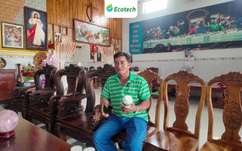 Anh Tuấn phấn khởi chia sẻ vườn đa canh nhà mình phục hồi đáng kể sau khi sử dụng Nano Ecotech