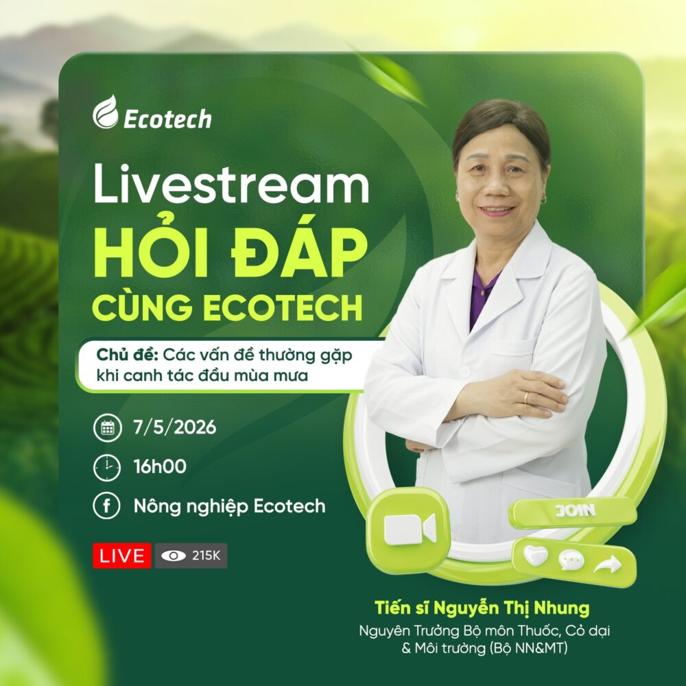 Livestream “Đồng hành cùng chuyên gia” tập 1: Giải đáp từ A-Z tình trạng cây vàng lá, nấm bệnh đầu mùa mưa